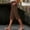 Coffee, variant on Women's Elastic Waist Capri Pants with Side Button Details - Split Hem & Side Pockets - Lightweight Linen Blend Summer Casual Bottoms