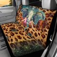 thumbnail image 2 of FUIALDOLG Elephant Leopard Galaxy Full Wrap Car Seat Cover for Car Interior Automotive, Comfortable Rear Bench Seat Covers Stretch Car Back Seat Cover Protectors, 2 of 6