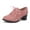 Pink, variant on Women's Round Toe Suede Lace Up Half Ankle Booties Chunky Block Heel Dress Short Boots Oxford Shoes