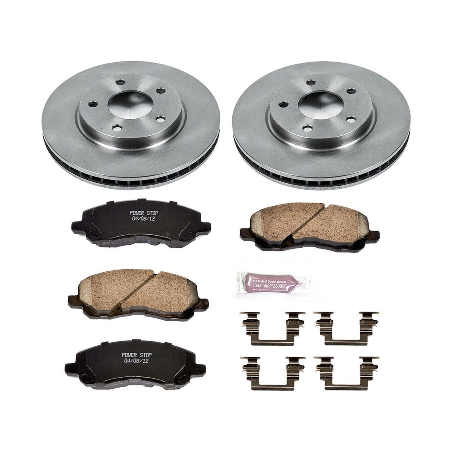 Power Stop Front Stock Replacement Brake Pad and Rotor Kit KOE2992