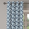 thumbnail image 2 of Ambesonne Nautical Grommet Curtain, Anchor Windrose, 50" x 96", Indigo White, 2 of 6