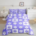 thumbnail image 2 of Manfei Geometric Flower Floral Bedding Comforter Set,Cute Cartoon Cherry Twin Comforter Sets,Purple White Bedding Set For Teens,Breathable Home Decor Reversible,2-Piece, 2 of 8