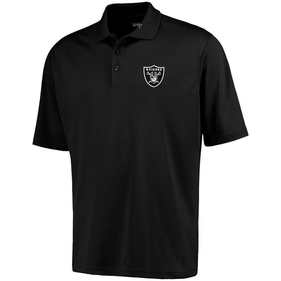Antigua Las Vegas Raiders Pique Xtra-Lite Polo - Black