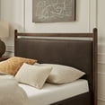 thumbnail image 5 of Ginny Full Size Vegan Leather Platform Bed Frame in Wenge Mushroom, 5 of 10
