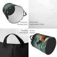 thumbnail image 2 of Lsque Paper Fox Crow Fantasy Pattern Laundry Hamper Basket, Tall Woven Rope Hamper Basket for Clothes, Lightweight Storage Basket, Collapsible Waterproof-Medium, 2 of 6