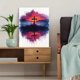 thumbnail image 5 of Qisvanset Framed Canvas Wall Art 12x16 Inch Purple Love Like Jesus Baptism Bible Verse Art, 5 of 5