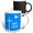 Multicolor, variant on 3drose, Happy Easter Text, White Cross, Dove and Blue Sky, 15oz Mug