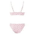 thumbnail image 4 of idosla Women's 2 Piece Bikini Sets Ditsy Floral Swimsuit Tie Back Swimwear (Pink, XS), 4 of 7