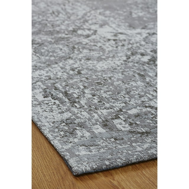 K2 Floor Style Jardin Vintage Zinc Hand Made Cotton Chenille Area Rug