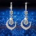 thumbnail image 5 of Volity Moon Star Drop Dangle Earrings for Women, Hypoallergenic Zirconia Silver Earrings, Birthday Valentine's Day Gifts for Women, 5 of 5