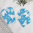 thumbnail image 5 of Cute Polar Bear Oven Mitts And Pot Holders Sets of 4 Oven Gloves Set Potholders for Kitchen Cooking Baking Grilling Anti Scald Hot Pads And Heat Resistant, 5 of 6