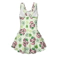 thumbnail image 5 of Uourmeti Cartoon Axolotl Shamrock Heart Skirted One-Piece Swimsuit - Cute Quick Dry Swim Dress for Girls, Perfect for Beach & Pool Vacations, 5 of 8