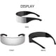 thumbnail image 2 of Gafas de sol de fiesta todo en uno Futuristic Shade Network Gafas de sol Hombres Mujeres Futuristic Punk Style Role Play Technology Sense (Blanco) Sincero Electrónica, 2 of 5