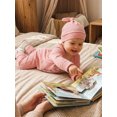 thumbnail image 3 of Cjfdfy Baby Boy Girl Newborn Hospital Going Home Outfit Hand Picked for Earth By My Great Grandma Grandpa Letters Romper Long Sleeve Ribbed Jumpsuit Hat Spring Fall Winter Clothes, 3 of 9