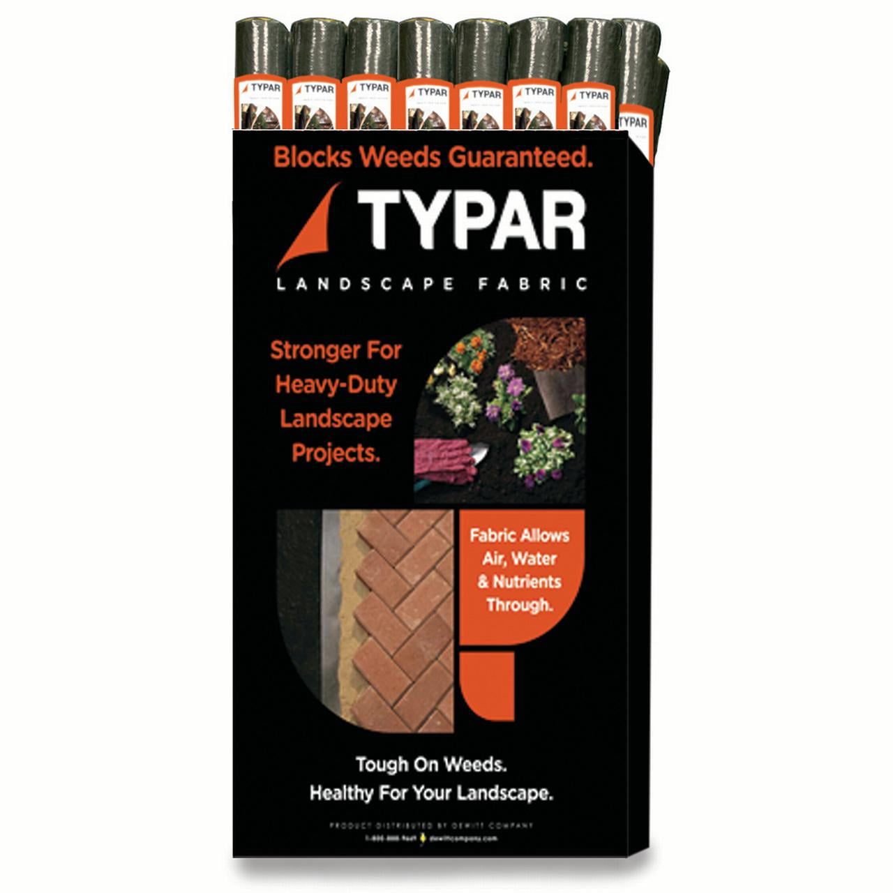 TYPAR 1.9-Ounce Premium Weed Control Barrier Landscape Fabric, 3 x 300 Feet