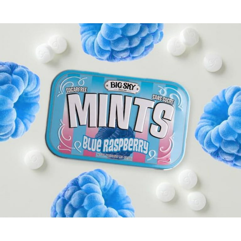 Big Sky Sugar Free Mint Candy, Blue Raspberry, 1.76 Ounce (50g