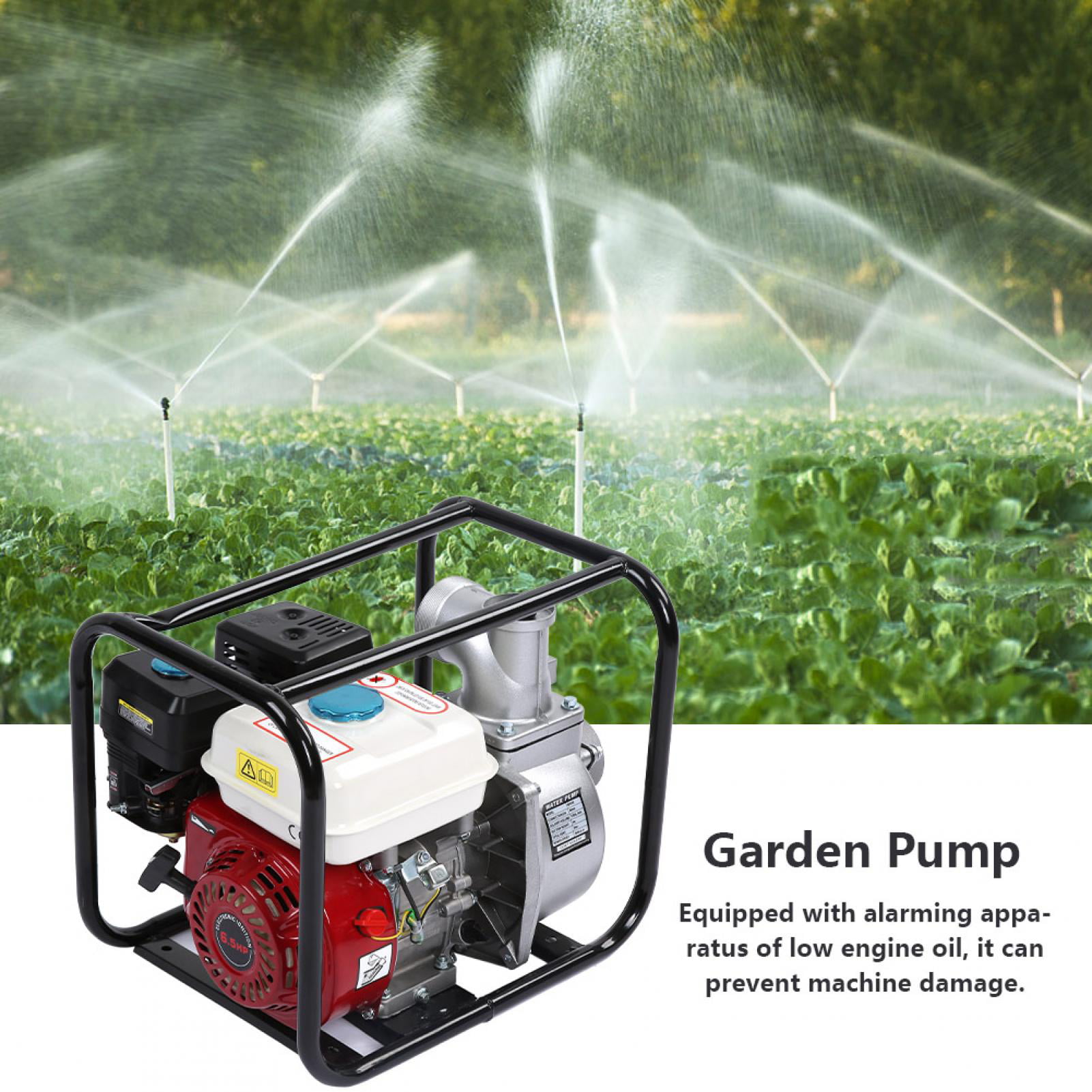 6.5 HP Gas Water Semi Trash Pump 3 inch Petrol High Pressure Garden Irrigation 