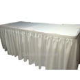 thumbnail image 3 of POLYESTER PLEATED TABLE SET SKIRT with clips 17' Ft + clip + Topper Media Day", (Color: White), 3 of 4