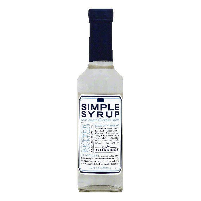 Stirrings Simple Syrup Cane Sugar Cocktail Syrup, 12 Oz (Pack of 6