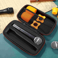 thumbnail image 5 of Wireless Microphone Bag Zipper Portable Sponge Pouch Anti-fall Storage Padded Case Dj Black Red, 5 of 5