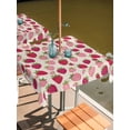 thumbnail image 2 of Square Outdoor Tablecloth with Umbrella Hole Red Pink Strawberry Outside Table Cloth Waterproof Patio Table Cover Beige Lovely Summer Spring Fruit Zipper Tablecloths for Picnic Camping 60x60 Inch, 2 of 8