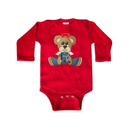 

Inktastic Male CNA Teddy Bear Gift Baby Boy Long Sleeve Bodysuit