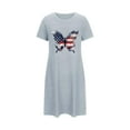 thumbnail image 4 of Shorts pour Femmes, Chemises à Manches Courtes pour Femmes, Chemise de Nuit Courte Surdimensionnée Mode Imprimé Poitrine Manches Courtes, 4 of 5