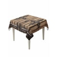thumbnail image 2 of Farmhouse Brown Tablecloth Square Table Cloth 54x54, Waterproof Tablecloth Outdoor Table Cloth, Rustic Wooden Historical Barn Door Plank Washable Table Cover for Kitchen Dinning Party, 2 of 8