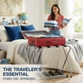 thumbnail image 2 of USTECH PRE-ASSEMBLED Double Tier Luggage Rack with High Back | Stainless Steel Durable Suitcase Stand | Holds Up to 50 LBS, 2 of 7