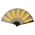 thumbnail image 4 of Accesorios de ventilador plegable LED Decoración Luz de baile nocturno de mano Suministros de regalo para cumpleaños Boda Club nocturno Amarillo Sunnimix Abanico plegable, 4 of 8
