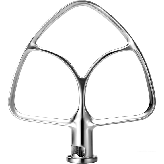 Stainless Steel Flat Beater Compatible with KitchenAid 4.5-5 Qt Tilt-Head Stand Mixers, Dishwasher Safe