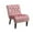 Pink, variant on Hassch Velvet Accent Lounge Chair for Living Room, Modern Leisure Chair with Tufted Backrest, Indoor Armless Side Chair, Upholstered Bedroom Sleeper Chair with Solid Wood Legs, Pink