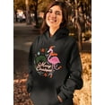thumbnail image 2 of Christmas With Flamingo Hoodie Women -SPIdeals Designs, Female x-Large, 2 of 4
