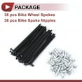thumbnail image 5 of Unique Bargains 36 Set 12G Bicycle Spoke 12G Bike Wheel Spokes 45 Steel Black-85mm, 5 of 7