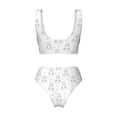 thumbnail image 6 of Rocae Heart Rabbit for Bikini Set for Women Two Piece Sexy High Swimsuits Split Crossover Bikini Small, 6 of 9