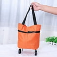 thumbnail image 5 of Oxford Cloth Folding Shopping Bag Grocery Cart With Wheels Foldable Reusable Groceries Trolley Bags For Daily Shopping Camping Beach Laundry, 5 of 15