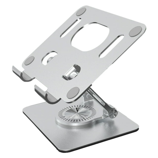 Rotating Laptop Stand with 360- Swivel Base Ergonomic Height Adjustable Foldable Design for Stable Desktop Tablet and Computer Holder