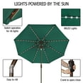 thumbnail image 3 of EliteShade Sunbrella Solar Umbrellas 9ft Market Umbrella with 80 LED Lights Patio Umbrellas Outdoor Table Umbrella with Ventilation and 5 Years Non-Fading Top,Emerald, 3 of 5