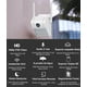 thumbnail image 3 of Cámara de Seguridad Exterior WiFi Inalámbrica con Lámpara de Leds Full HD 1080p Gran Angular 160º 2 Mega Pixeles, Visión Nocturna y Audio de dos Vías IOS, Android y PC Zinker Cámara Seguridad, 3 of 8