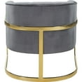 thumbnail image 4 of Pemberly Row Modern 18.5"H Velvet Accent Chair in Gray and Gold, 4 of 6