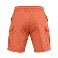 thumbnail image 5 of Cargo Shorts for Men Twill Knee Length Drawstring Athletic Shorts with Pockets Summer Casual Outdoor Hiking Short, XL, 5 of 5