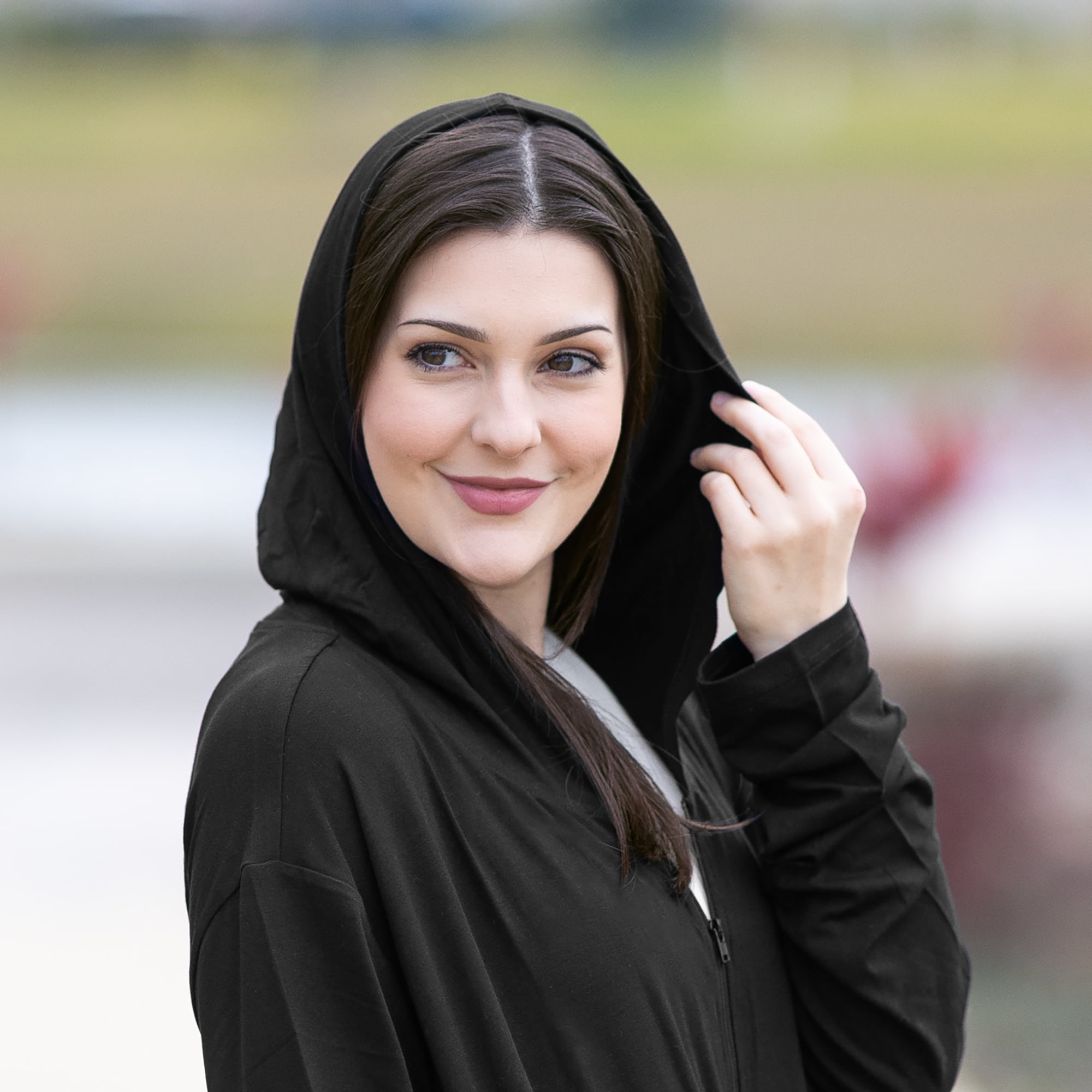 Sweet Jojo Designs Mastectomy Zip Up Hoodie Womens with Drain Pockets Hooded Zipper Jacket Breast Surgery Must Haves Essentials Cancer Gifts for Women