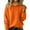 Orange, variant on Womens Hooded Sweaters Long Sleeve Ribbed Knit Hoodies with Drawstring Plush Fluffy Warm Pullover Tops Casual Trendy Sweatshirts Fall Outfits for Women 2025