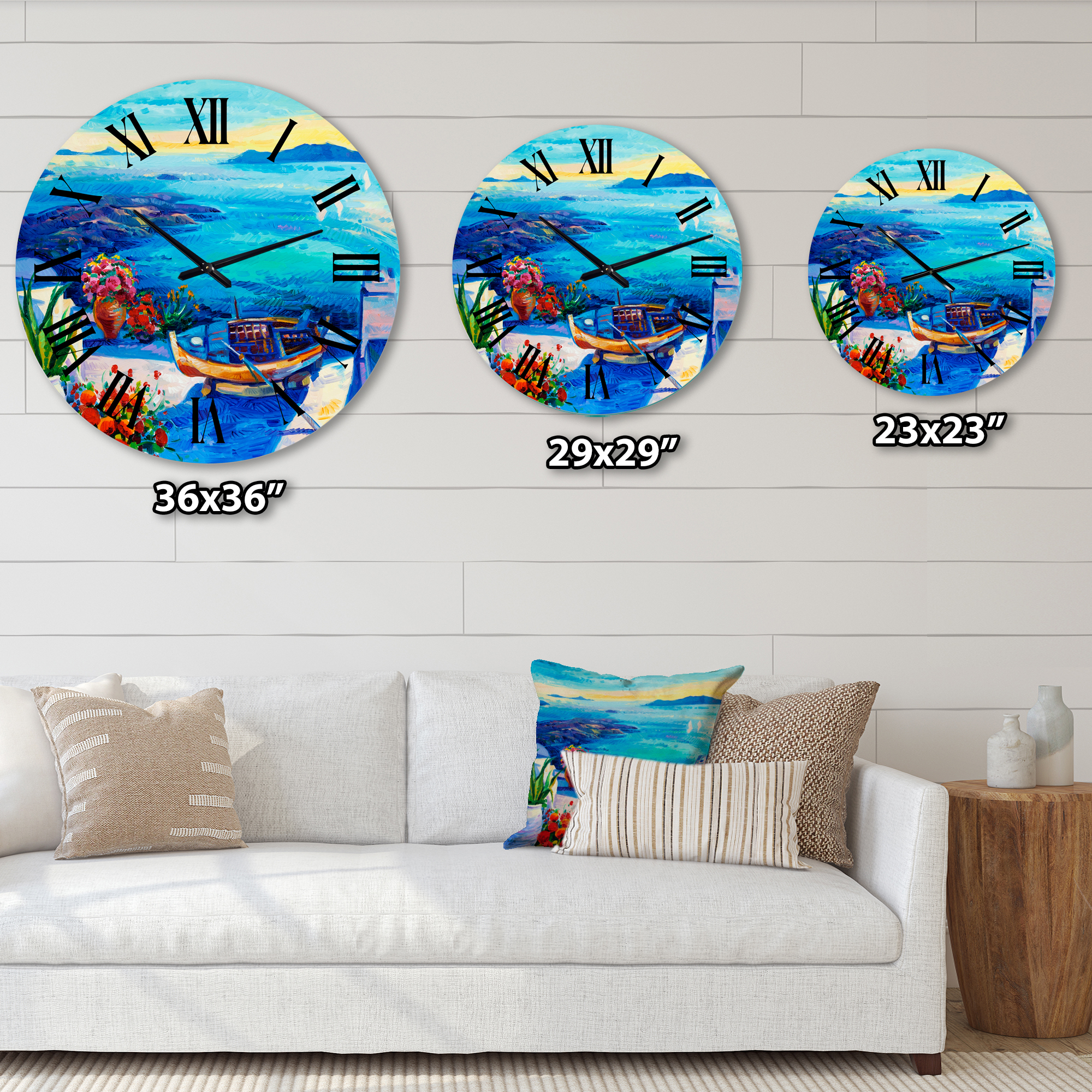 Designart 1 in Coastal Wall Clock