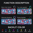 thumbnail image 5 of Blue Red White Flowers RGB Gaming Mouse Pad Large Keyboard Mat Rubber Base 13 Light Modes, 5 of 6