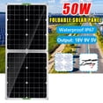 thumbnail image 4 of 50W 18V 9V 5V Dual USB Panel solar Impermeable Camping Car Barco Cargador de batería, 4 of 8
