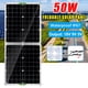 thumbnail image 1 of 50W 18V 9V 5V Dispositivo de salida USB dual plegable Panel solar impermeable portátil JShteea El nuevo, 1 of 5