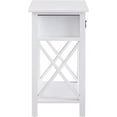 thumbnail image 3 of Small Night Stand with Storage Shelf and Drawer, Wood Nightstand for Bedrooms, Solid Wooden Night Table, Set of 2, White, 3 of 10
