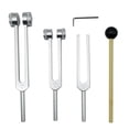 thumbnail image 1 of 4 Pack Fourche de Syntonisation (128Hz, 256Hz, 512Hz) avec Fourche de Syntonisation pour Son Outil de Vibration Sans Base, Argent, 1 of 7