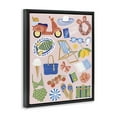 thumbnail image 4 of Stupell Industries Mediterranean Coast Necessities Nautical & Beach Painting Black Floater Framed Canvas Art Print Wall Art, 17 x 21, 4 of 10